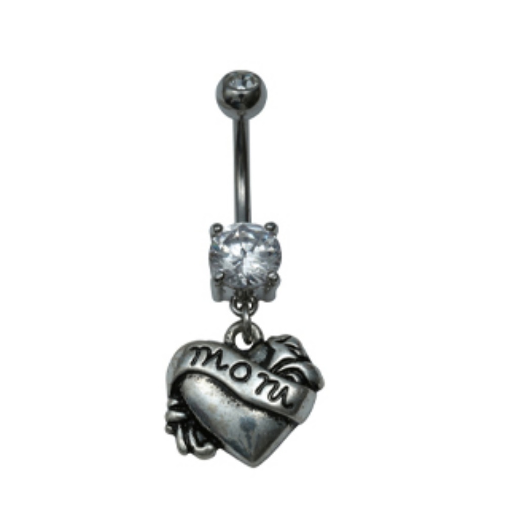 Mom Tattoo Navel Jewelry Belly Ring Piercing Tattoo Flash